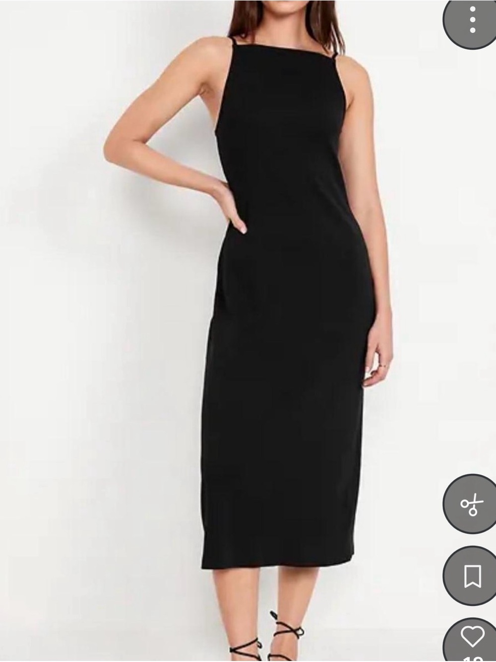 Old Navy Black Sleeveless Midi Dress